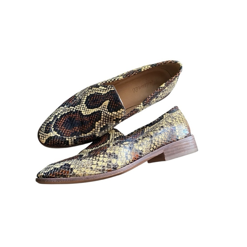 MADEWELL The Frances Loafer in Snake Embossed Leather I Size: 6.5